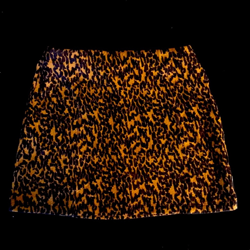 Vans Leopard Print Mini Skirt size XS